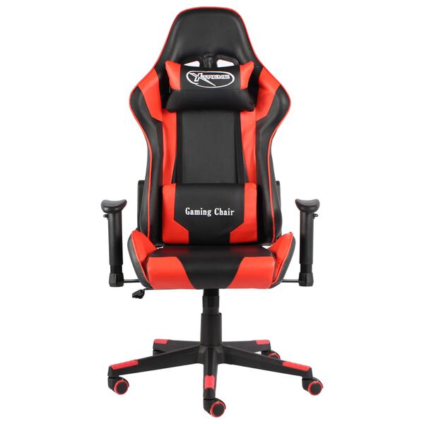vidaXL Sedia da Gaming Girevole Rossa in PVC