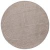 vidaXL Tappeto per uso interno ed esterno PALMERAS Beige &Oslash; 120 CM