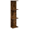 vidaXL Scaffale da parete Rovere Fumo 25 x 15 x 100 cm
