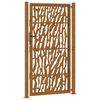 vidaXL Cancello da giardino 100x175 cm in acciaio corten con design a traccia