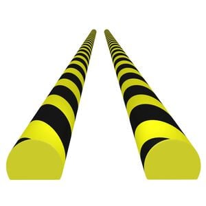 vidaXL Protezioni Angoli 2pz Giallo e Nero 4x3x100 cm in PU