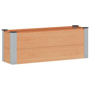 vidaXL Letto rialzato da giardino Marrone 100 x 30 x 36 cm alluminio