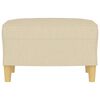 vidaXL Poggiapiedi Crema 60x50x41 cm in Tessuto