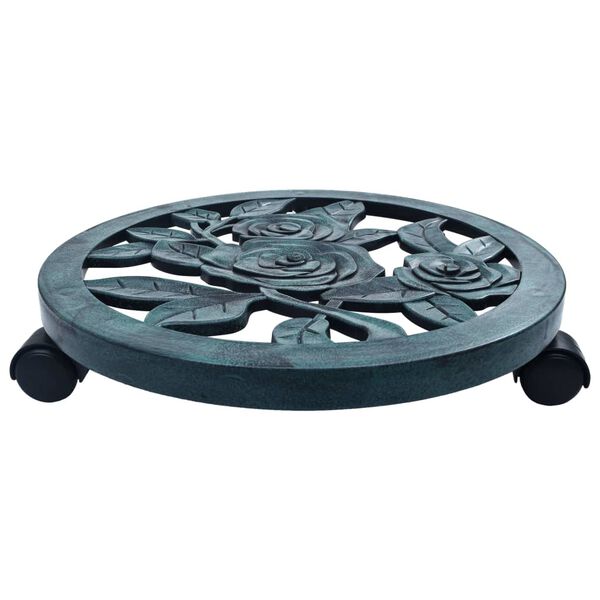 vidaXL Carrelli Portavasi 6 pz Verdi 38 cm in Plastica