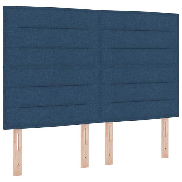 vidaXL Letto a molle con materasso Blu 200 x 140 cm Tessuto