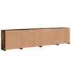 vidaXL Credenza con Luci LED Rovere Fumo 283x37x67 cm