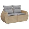 vidaXL Set Divano da Giardino 9 pcs Beige polyrattan