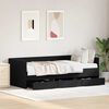 vidaXL Struttura di daybed con cassetti Rovere nero 90 x 200 cm
