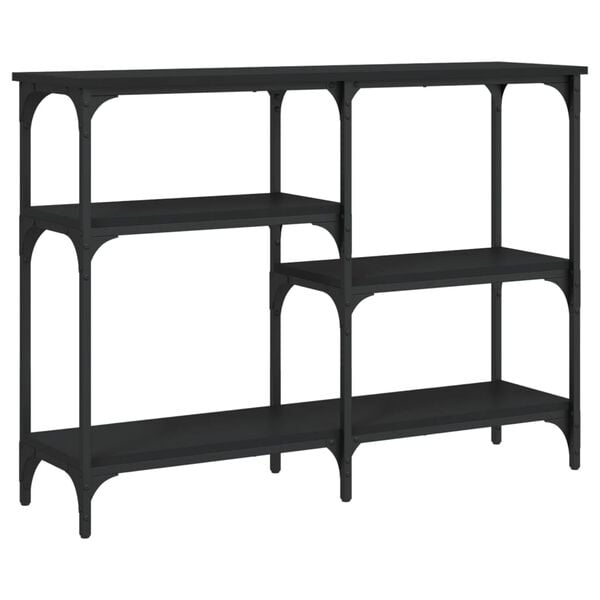 vidaXL Tavolino Consolle Nero 102x29x75 cm in Legno Multistrato