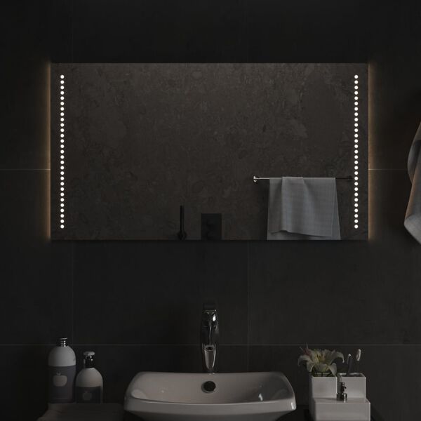 vidaXL Specchio da Bagno con Luci LED 50x90 cm