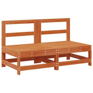 vidaXL Divano Medio da Giardino Legno di pino massiccio Marrone Cera