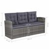 vidaXL Set Divani da Giardino 6 pz con Cuscini in Polyrattan Grigio