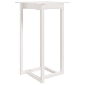 vidaXL Tavolo da Bar Bianco 60x60x110 cm in Legno Massello di Pino