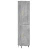 vidaXL Credenza Grigio Cemento 34,5x34x180 cm in Legno Multistrato