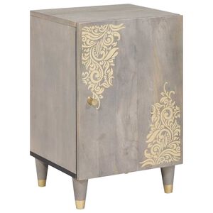 vidaXL Mobile da Bagno Grigio 38 x 33 x 58 cm Legno di mango massello