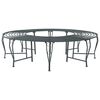 vidaXL Panchina per Alberi 8-Numero di posti &Oslash; 160 x 44 cm Acciaio