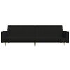 vidaXL Divano Letto a 2 Posti Nero in Tessuto