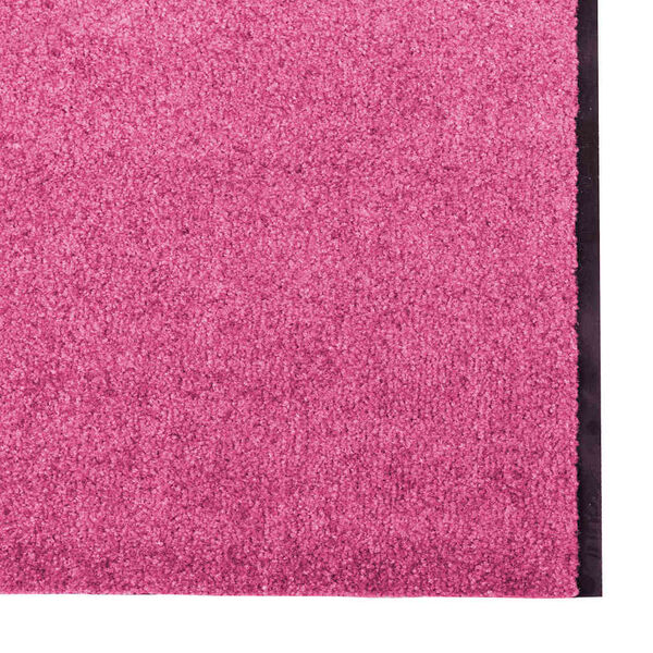 vidaXL Tappetino Altro Rosa e Nero 120 x 400 cm Poliammide e PVC