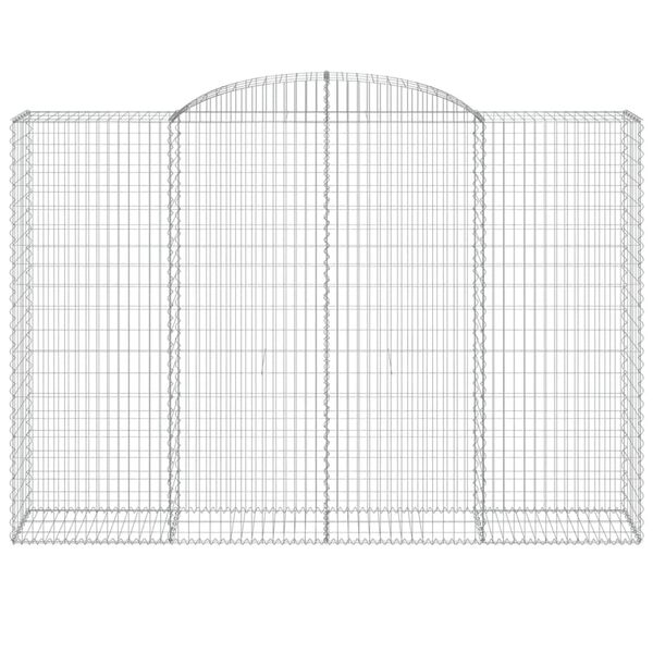 vidaXL Cesti Gabbioni ad Arco 5 pz 300x50x200/220 cm Ferro Zincato