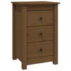 vidaXL Comodino ambra 40x35x61,5 cm in Legno Massello di Pino