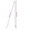 vidaXL Albero di Natale Cascata Luci LED Interni Esterni 400 LED 2,5 m