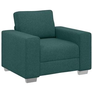 vidaXL Poltrona Sofa Verde Scuro 100 cm Tessuto