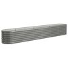 vidaXL Letto Giardino Acciaio Zincato 224x40x36 cm Grigio
