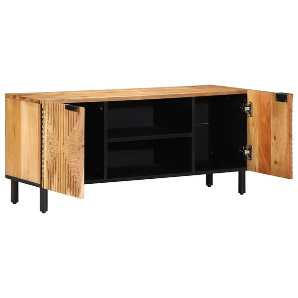 vidaXL Mobile Porta TV 105x33x46 cm in Legno Massello di Acacia