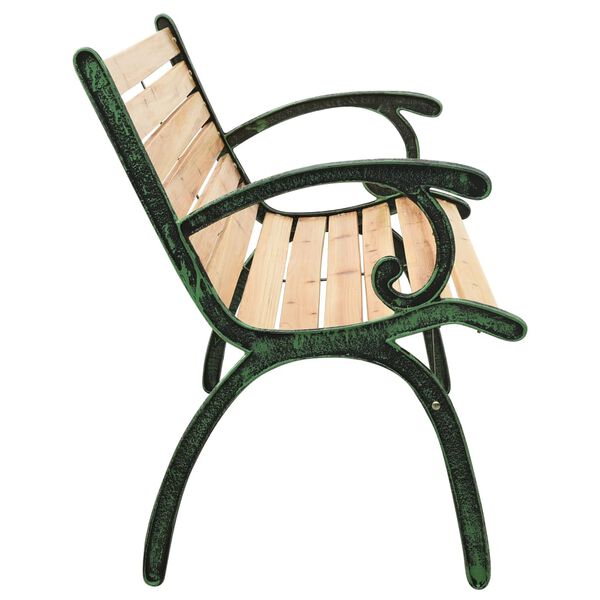 vidaXL Panchina da Giardino 122 cm in Ghisa e Legno Massello di Abete