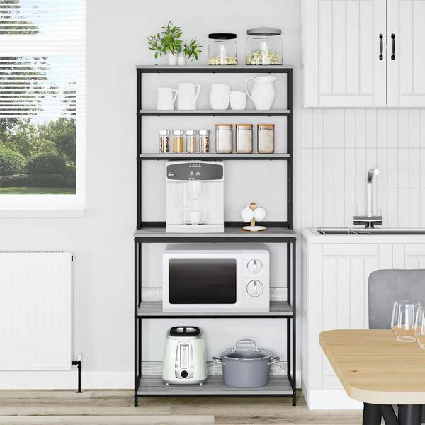 vidaXL Mensola da cucina Grigio Sonoma 80 x 40 x 168 cm