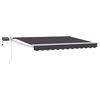 vidaXL Tenda retrattile manuale con LED Antracite e Bianco 3,5 x 2,5 m