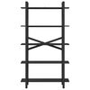 vidaXL Libreria Rovere Nero 100 x 33,5 x 178 cm Legno multistrato