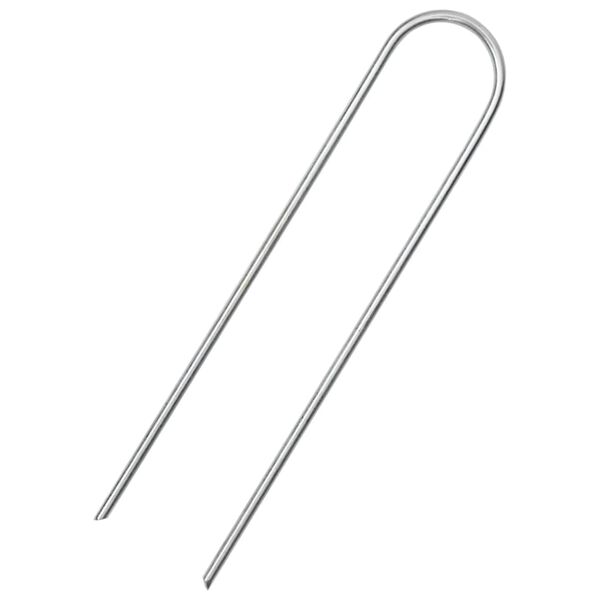 vidaXL Picchetti da Terra a Forma di U 25pz 15x3,5 cm Acciaio Zincato