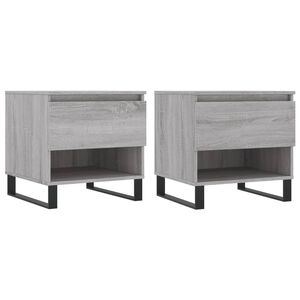 vidaXL Tavolini Salotto 2pz Grigio Sonoma 50x46x50cm Legno Multistrato