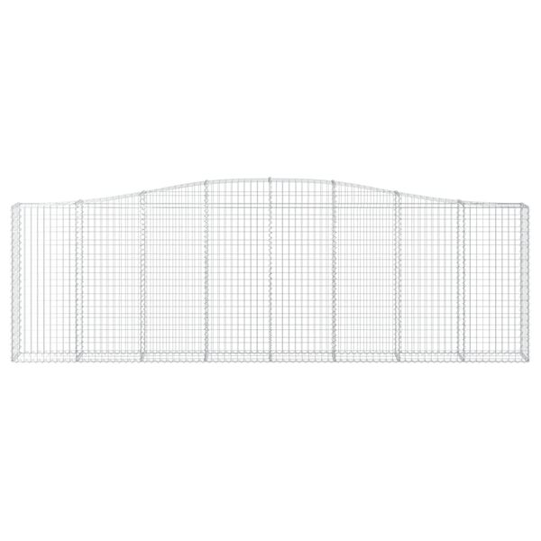 vidaXL Cesti Gabbioni ad Arco 8 pz 400x30x120/140 cm Ferro Zincato