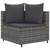 vidaXL Set Divani da Giardino 4 pz con Cuscini in Polyrattan Grigio