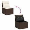 vidaXL Set Divano da Giardino 6 pz con Cuscini Marrone in Polyrattan