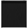 vidaXL Comodino a Muro Rovere Nero 38x34x40 cm