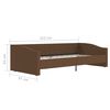 vidaXL Dormeuse con Materasso USB Marrone in Tessuto 90x200 cm