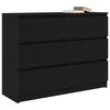 vidaXL Credenza Rovere Nero 100x35x76 cm in Legno Multistrato