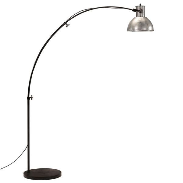 vidaXL Lampada da Terra 25 W Argento Vintage 150 cm E27