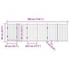 vidaXL Cancello Cani Pieghevole Nero 6 Pannelli 300 cm Massello Abete