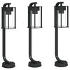 vidaXL Lampade da Terra per Esterni 3 pz Nere 60 cm in Acciaio Inox