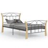 vidaXL Giroletto Nero in Metallo 100x200 cm