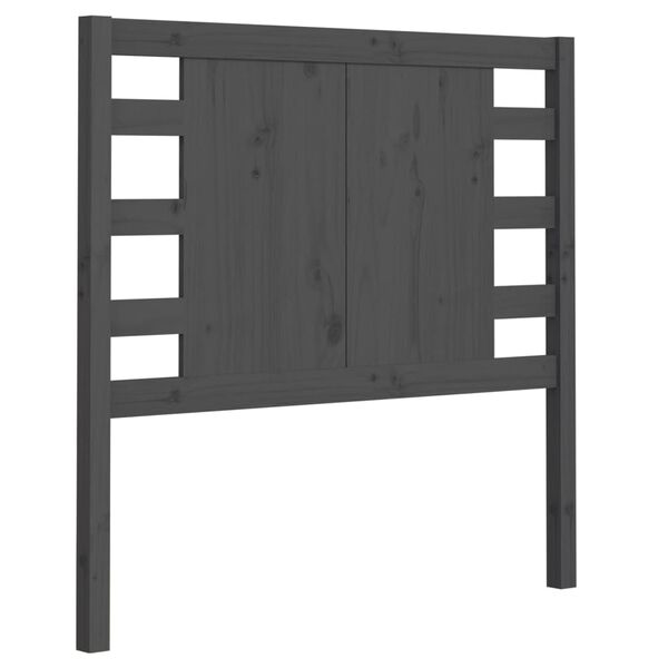 vidaXL Testiera per Letto Grigia 106x4x100cm in Legno Massello di Pino