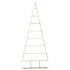 vidaXL Albero di Natale in metallo con supporto Oro 150 cm