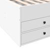 vidaXL Divano Letto con Cassetti senza Materasso Bianco 90x190 cm