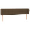 vidaXL Testiera ad Orecchio Marrone Scuro 163x23x78/88 cm in Tessuto