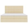 vidaXL Letto con Contenitore Crema 180 x 200 cm Pelle Sintetica