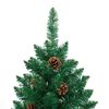 vidaXL Albero di Natale snodato con 300 LED con supporto Verde 180 cm